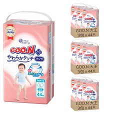 GOO.N 大王 肌快適褲型紙尿褲 9~14kg, L, 396片