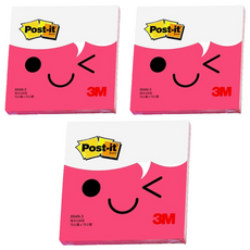 3M Post-it 利貼 可再貼便條紙 76.2 x 76.2mm, 螢光粉, 100張, 3本