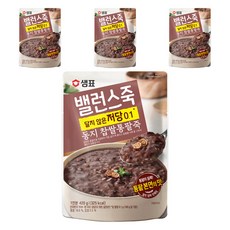 샘표 밸런스죽 동지 찹쌀통팥죽, 420g, 4개