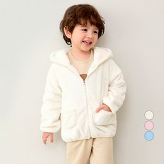 unifriend 兒童毛絨搖粒絨連帽拉鍊外套