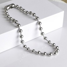 마메 컬러 볼체인 군번줄 키링 연결고리, 실버, 100개