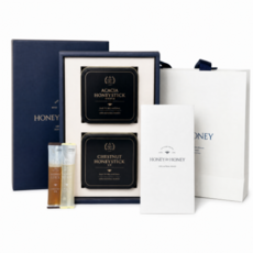 HONEY BY HONEY 蜂蜜隨身包禮盒 洋槐蜂蜜 150g+栗子蜂蜜 150g+提袋, 300g, 1組
