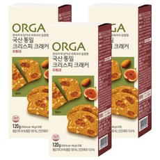 올가홀푸드 통밀 크리스피 크래커 무화과, 120g, 3개