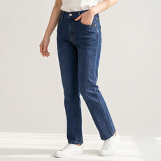 Crocodile 鱷魚 女士後口袋刺繡徽章點綴牛仔褲 CLDMDP203