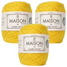 연일섬유 램스울 메종 뜨개실, 18노랑, 3개