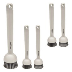 ecoco 意可可 可旋轉長柄鍋刷 E24056-可旋轉長柄鍋刷-簡約白色, 1個, 5個