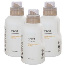 ruuve 嬰幼兒用純素 EQ FREE 衣物柔軟精 經典香氛, 1L, 3個