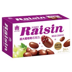 義美 超大葡萄乾巧克力, 135g, 1盒