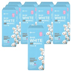 화이트 코튼 팬티라이너, 롱, 75개입, 10개