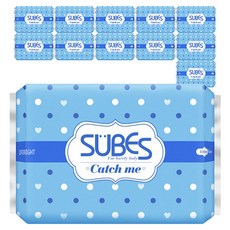 SUBES Catch me系列瞬吸薄蝶翼型衛生棉, 夜用型(33cm), 8片, 12包