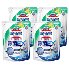 Kao 花王 Magiclean 魔術靈 地板除菌EX 補充包 雙效清潔 有效除菌99.9% 草本清香, 1.8L, 4包
