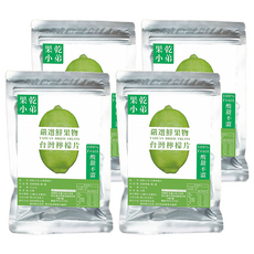 果乾小弟 台灣檸檬片 台灣原生水果 無人工添加物 嚴選新鮮水果製成, 75g, 4包