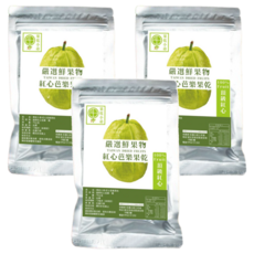 果乾小弟 紅心芭樂乾 台灣原生水果 100%嚴選新鮮 低溫烘培 天然無添加, 70g, 3包