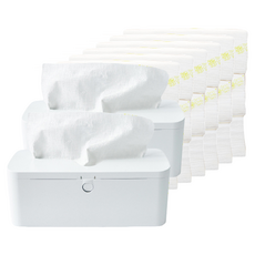 Morning Dew 廚房紙巾盒 白色 + 抽取式廚房紙巾 1000張, 1入, 2套