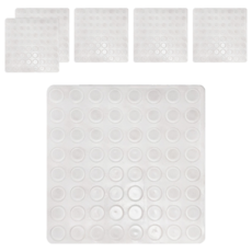 FANCY LIFE 防撞消音止滑貼 底部防滑 家具防撞 保護牆面, 12 x 2mm, 透明色, 6片