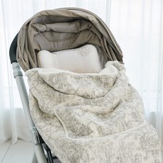 EmonG 嬰幼兒用 Toile de Jouy 嬰兒背帶保暖罩, 灰色