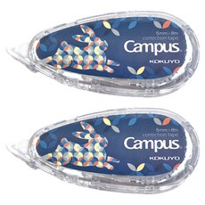 KOKUYO 國譽 Campus 象牙白修正帶 5mm x 8m, 和風兔, 2個