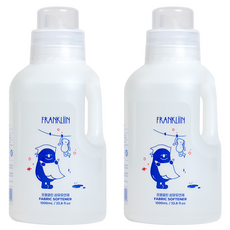 FRANKLIIN 섬유유연제 무향, 1L, 2개