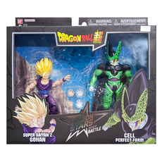 BANDAI 七龍珠 超級賽亞人2 悟飯 VS 塞魯 可動公仔, 1套