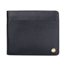 HIDESIGN 小圓標鈕扣雙折短夾 闇夜黑 hd-0066