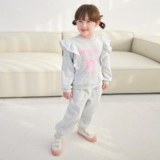 WALTONKIDS 女童 Amour 束口褲刷毛上下套裝