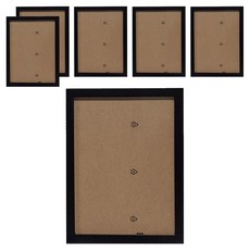 iINDOORS 北歐簡約實木相框 Set 6, 黑色, 40 x 30 x 10cm, 6件