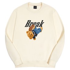 okstar 男女通用 Break 小熊 特殊雙面布料 大學T 3SSP008