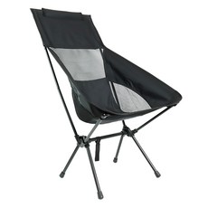 戶外輕便折疊月亮椅, 黑色, 1個