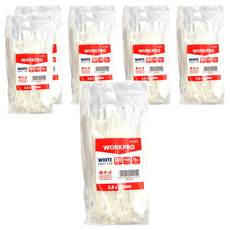 워크프로 케이블타이 150 WP329030 100p, 6개, 백색