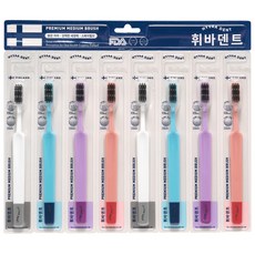 hyvaadent 中毛牙刷, 8入, 1個