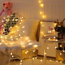 Fineblue USB球型燈串 100顆, 暖白色