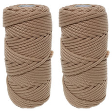 烏龍麵粗線 圓筒紗 胖胖烏龍麵繩 17色, 06 淺木色, 45m