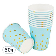 컨페티 파티컵 블루 240ml, 10개입, 6개