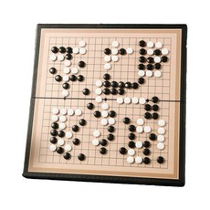 GANJI LIFE 強力磁鐵 便攜式 摺疊圍棋 29x29cm, 1套, 混合顏色