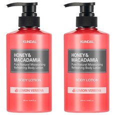 KUNDAL 昆黛爾 蜂蜜澳洲堅果保濕潤膚乳 檸檬馬鞭草香, 500ml, 2瓶