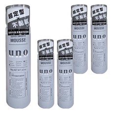 uno 強硬作風清爽定型慕斯, 180g, 5瓶
