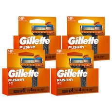 吉列鋒隱手動刮鬍刀片, 1個, 4入