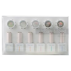 免擦拭糖漿凝膠美甲特別套組 6件組, 1個, 10ml, 都會風格