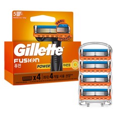Gillette 吉列 Fusion Power 刮鬍刀片, 1個, 4入