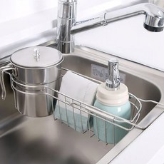 LIVING HAPPY 食物廚餘桶+瀝水型置物架, 銀