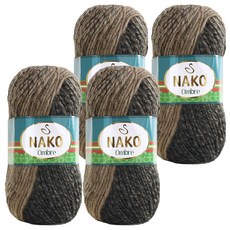 Nitteu Nako Ombre 漸層毛線 100g, 20300_米灰色, 2個