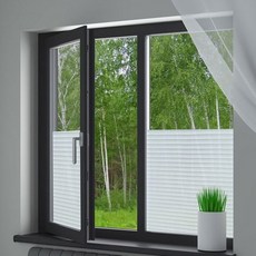 Dekorea 可重複使用、僅用水的非粘性窗片 MUZ-015 百葉窗, 混色