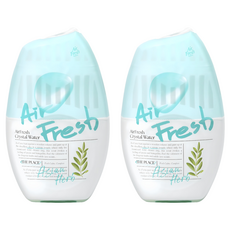 에어후레쉬 크리스탈워터 실내용 대용량 방향제, 400ml, 2개, 아시안 허브향