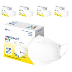 ANYGUARD 童款防霾魚型立體口罩 KF94 S號, 50片, 5盒, 白色