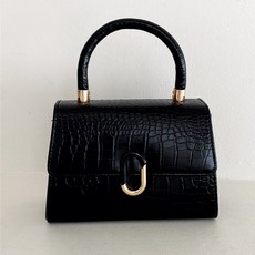 SORIDAL Holm 女士高級皮革日常肩背斜揹包, 黑色