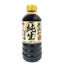 Sanbishi 純生醬油 整粒大豆生磨製法 無添加食品添加物 香醇美味!, 500ml, 1瓶