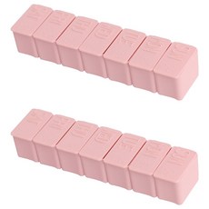 DM Corporation I Love Home 日用方塊藥盒 粉紅色, 2個