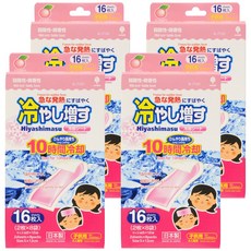 코쿠보 열 냉각시트 어린이 성인 겸용 복숭아향, 16개입, 4개