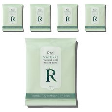 Rael 私密處清潔紙巾, 47g, 5個