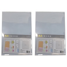 雙德 C型文件夾 A4 C310 12個, 透明色, 2包